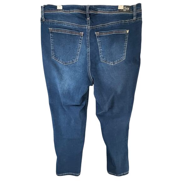 Nanette Lepore Belle Ankle Jeans 16 Blue Slim Skinny High Rise Stretch Comfort - Picture 3 of 12